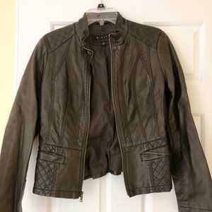 Faux Brown Leather Jacket | Giacca |